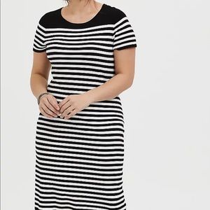 Torrid stripped body con dress size 0